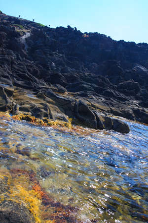 View of Punta Fram in Pantelleria, Sicilyの写真素材