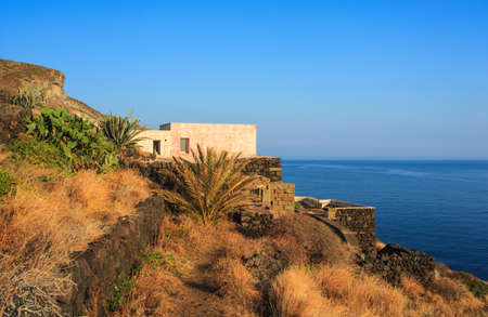View of tipycal Dammuso in Pantelleria, Sicilyの写真素材