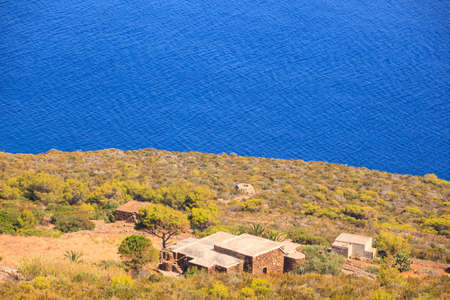 View of dammuso, tipycal house in Pantelleria, Sicilyの写真素材
