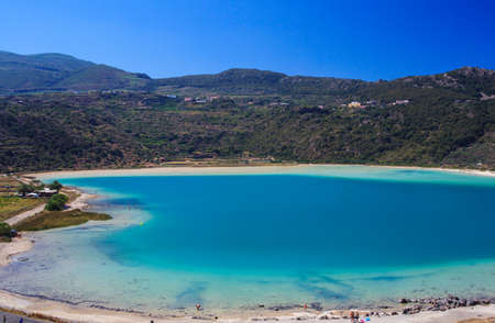 View of Lago di Venere in Pantelleria, Sicilyの写真素材
