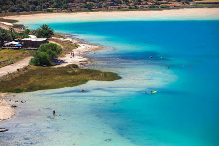View of Lago di Venere in Pantelleria, Sicilyの写真素材