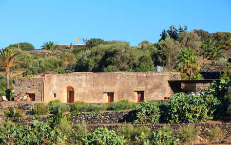 View of dammuso, tipycal house in Pantelleria, Sicilyの写真素材