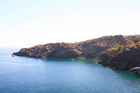 View of Pantelleria coast famous island in Sicilyの写真素材
