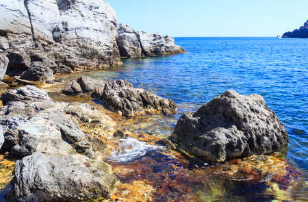 View of Pantelleria coast famous island in Sicilyの写真素材