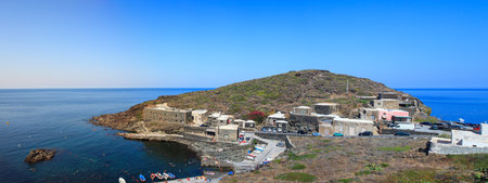 View of Cala Tramontana in Pantelleria, Sicilyのeditorial素材