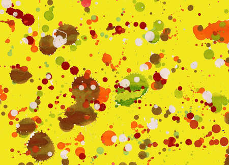 Close up of paper painted used dripping techniqueの写真素材