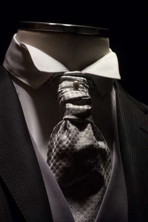 Close up of male suit exposed in the clothes shopの写真素材