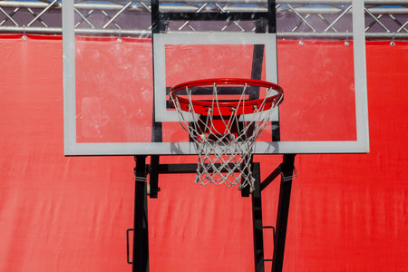 MILAN, ITALY - MAY, 16: View of basket hoop on May 16, 2014