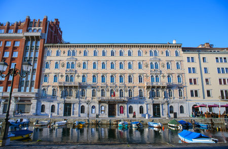 View of Gopcevich Palace, Trieste - Italy