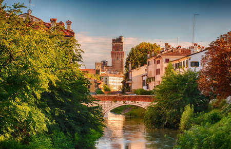 View of Padova bridge in Italyの写真素材