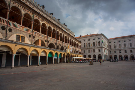 PADOVA, ITALY - AUGUST, 28: View of the Palazzo della Ragione on August 28, 2014のeditorial素材