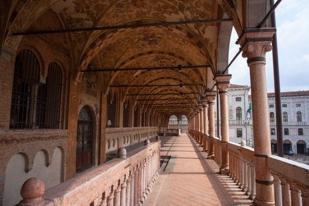 PADOVA, ITALY - AUGUST, 28: View of the Palazzo della Ragione on August 28, 2014のeditorial素材