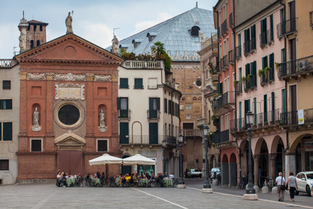 PADOVA, ITALY - AUGUST, 24: View of Piazza dei Signori on August 24, 2014のeditorial素材