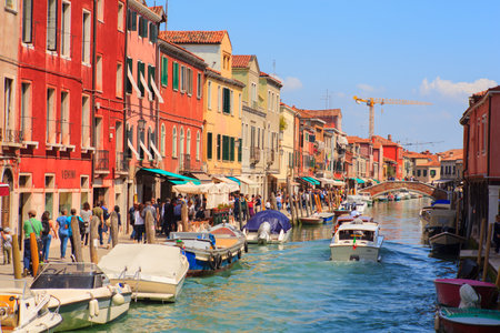 View of Murano, island of Venice lagoon, Italyのeditorial素材