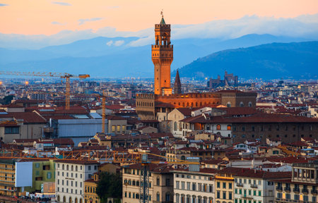 Palazzo Vecchio Tower, Firenzeのeditorial素材