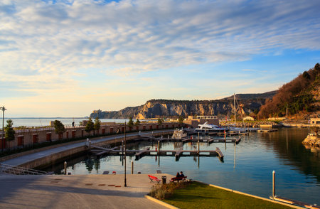 View of Porto piccolo, Sistiana in Italyのeditorial素材