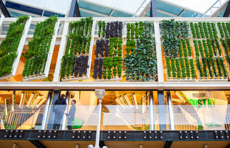 MILAN, ITALY - MAY, 20: USA pavilion at Expo, universal exposition on the theme Feeding the planet, Energy for life on May 20, 2015 in Milanのeditorial素材