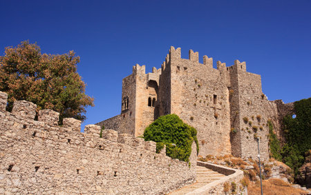 View of the Venere castle in Erice, Trapaniのeditorial素材