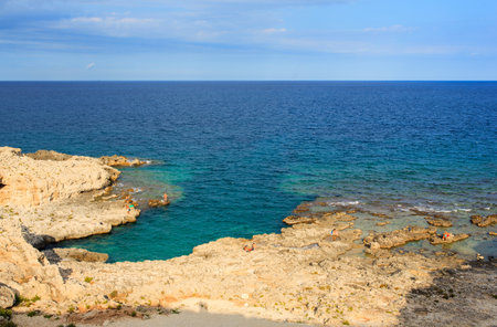 SIRACUSA, ITALY - AUGUST, 23: View of the Syracuse sea, famous city in Sicily on August 23, 2015のeditorial素材