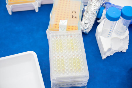 Close up of test tubes in the laboratory