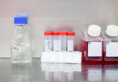 Close up of test tubes in the laboratoryの写真素材