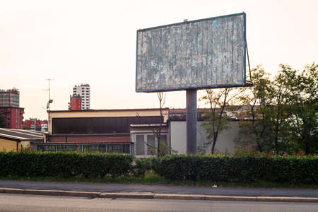 View of Empty billboard in Milan. Italyの写真素材