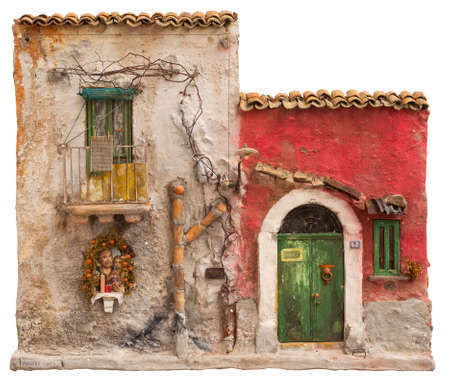 Artistic miniature of ancient sicilian poor houseの写真素材