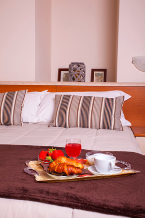 Double bedroom of the Ares Hotel, Milanのeditorial素材