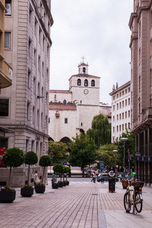SANTANDER, SPAIN - AUGUST, 19: View of the Cathedral Basilica of the Assumption of the Virgin Mary of Santander on August 19, 2016のeditorial素材
