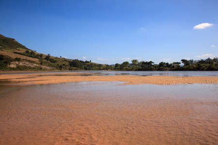 LIENCRES DUNES, SPAIN - AUGUST, 21: View of the Liencres dunes nature reserve in the Cantabrian sea on August 21, 2016の写真素材