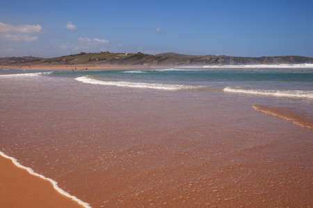 LIENCRES DUNES, SPAIN - AUGUST, 21: View of the Liencres dunes nature reserve in the Cantabrian sea on August 21, 2016の写真素材