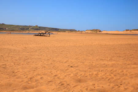 Liencres dunes nature reserve in the Cantabrian seaの写真素材