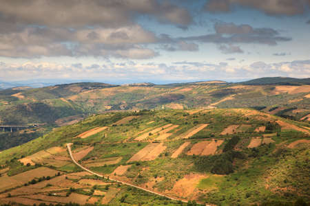View of Galicia landscape along the way of St. Jamesの写真素材
