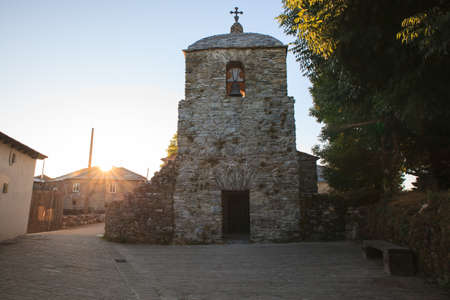 View of a little church along the way of St. Jamesの写真素材