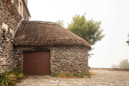 The palloza, also known as pallouza or pallaza, is a traditional dwelling of Cebreiro and also the Serra dos Ancares of northwest Spainの写真素材