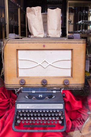 MELIDE, SPAIN - AUGUST, 14: Old typewriter Olivetti studio 46 on August 14, 2016の写真素材