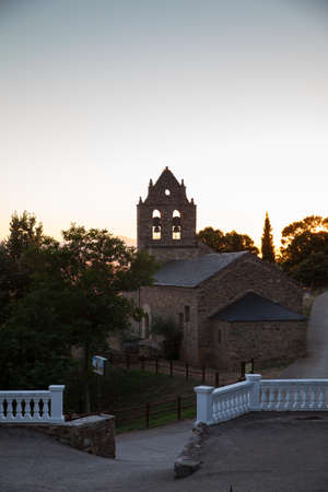 View of the Parish Church of Santa Maria Magdalena of Riego de Ambrosの写真素材