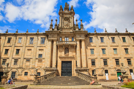 SANTIAGO, SPAIN - AUGUST, 17: Monastery of San Martin Pinario on August 17, 2016のeditorial素材