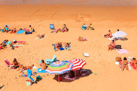 SANTANDER, SPAIN - AUGUST, 22: View of the Sardinero beach on August 22, 2016の写真素材