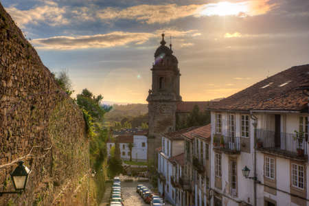 Belltowers of the  Monastery of St. Francis, Santiago de Compostelaの写真素材