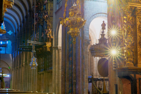 Incense burner, cathedral of Santiago de Compostela, Spainのeditorial素材