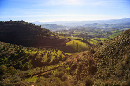 View of old Italian rural house, called Casa Cantonieraの写真素材
