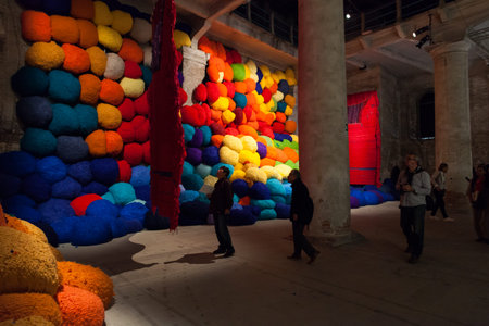 VENICE, ITALY - MAY, 10: Installation view of work by Sheila Hicksâ€™s Escalade Beyond...