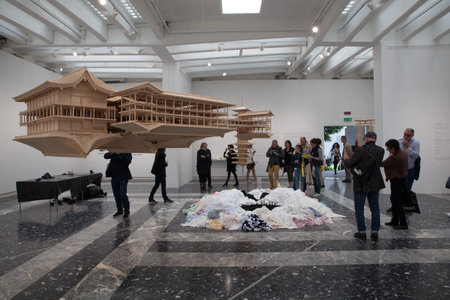 VENICE, ITALY - MAY, 10: Japan pavilion presents Takahiro Iwasaki's solo exhibition at the 57th...