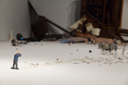 VENICE, ITALY - MAY, 10: Installation view of work by Liliana Porter, El Hombre con el hacha y otras...
