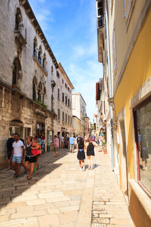 POREC, CROATIA - JULY, 14: View of the Lion ghotic house on July 14, 2017のeditorial素材