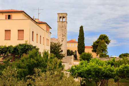 View from the town tower in Porec, Istria. Croatiaの写真素材