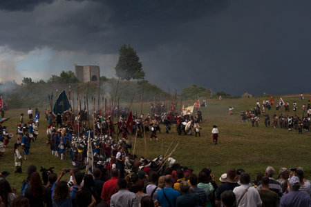 PALMANOVA, ITALY - SEPTEMBER, 03: Historical Groups dressed in ancient clothes during the historical...
