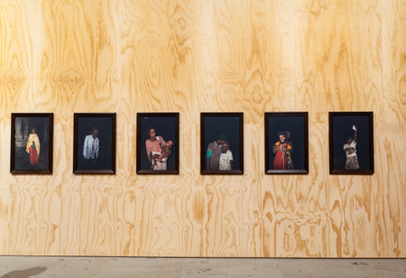 VENICE, ITALY - MAY 08: Photographs by Soham Gupta in the Arsenale section of the 58th Venice Biennales main show, May You Live in Interesting Times on May 08, 2019のeditorial素材