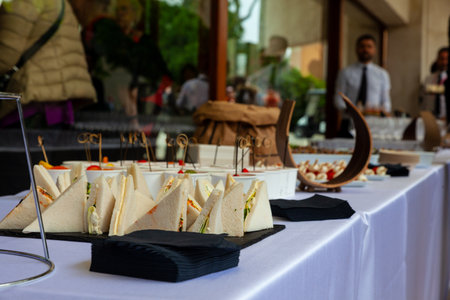 View of italian sandwiches called tramezziniのeditorial素材